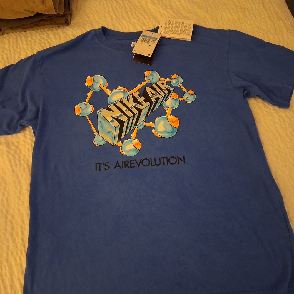 Nike Air Blue T-Shirt with Graphic Design
